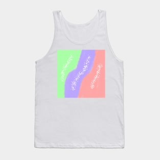 Blue red green watercolor abstract art Tank Top